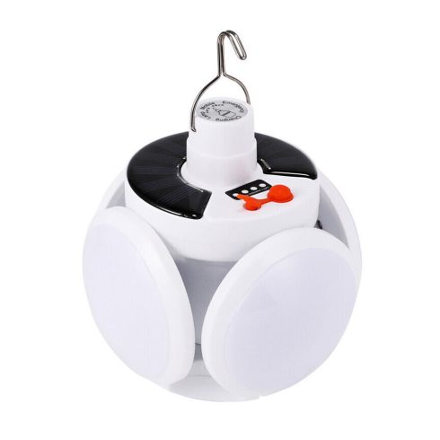 Szétnyitható Akasztható Napelemes Labda formájú LED UFO lámpa - Vezeték nélkül működik Kemping Lámpa