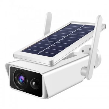   Napelemes Térfigyelő Kamera, Full HD 4MP, Éjjellátó 10m, PIR Érzékelő, Időjárásálló IP66, Kétirányú Hang Fantasztikus Áron