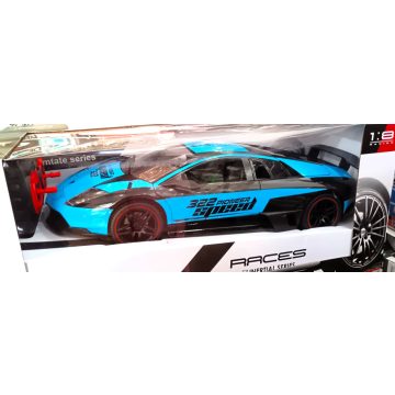   Órás Lamborghini RC Újratölthető Gyors Versenyautó Játék 1:8 Méretarány 47 Cm