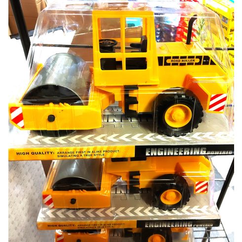 Óriás Lendkerekes Úthenger Építőgép Játék Tologatós Kis gép