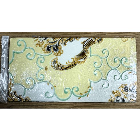  10 Darab Öntapadós 3D falmatrica Tapéta Barokk Arany Virágok Osztrák Szalon Stílusban 70x 70 x 0,6 cm-es méretben