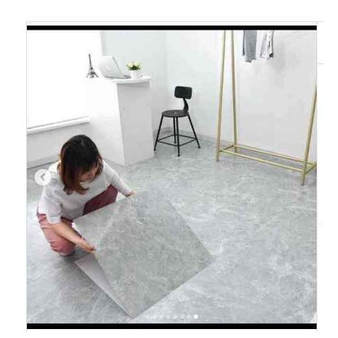 Öntapadó lemez padlóra vagy falra, At Performance Szürke Kő PVC Padlólap 60 X 60 Cm