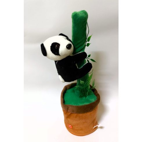 Táncoló Kaktusz, Interaktív Játék Panda Macival Akkus USB Legjobb Ajándék Pandamaci Kaktusz