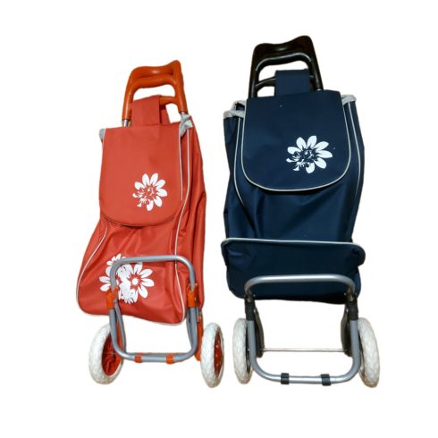 Virág Mintás Nagy Kerekű Strapabíró Mintás Bevásárló Kocsi