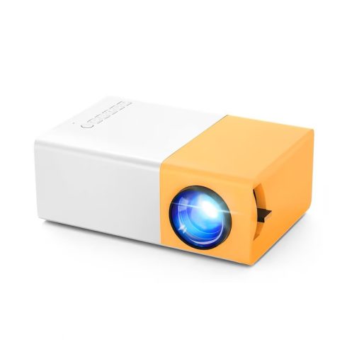 Mini Hordozható Videoprojektor, Full HD 1080p, Házimozi, Kültéri Vetítés, Sárga Videó Projektor