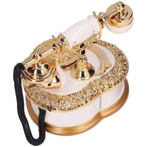 Vintage Szív Alakú Retro Luxus Telefon Zenedoboz Ékszertartó Doboz Tökéletes ajándék Karácsonyra