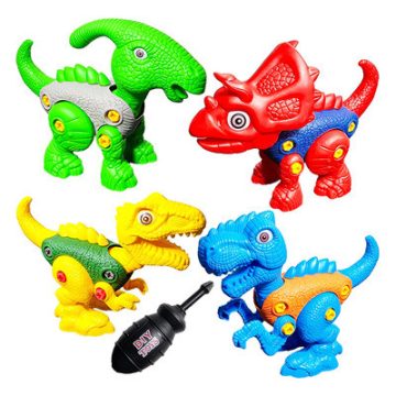   Rirool 4 Darabos Szétszedhető Dinoszaurusz Játék Szett Játék Szerelő Készlet Csavarhúzóval a legjobb ajándék 3-7 éves fiúknak és lányoknak