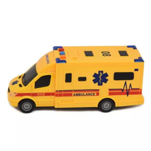 Mentőautó Fénnyel és Hanggal 19cm Mentő Autó Játék