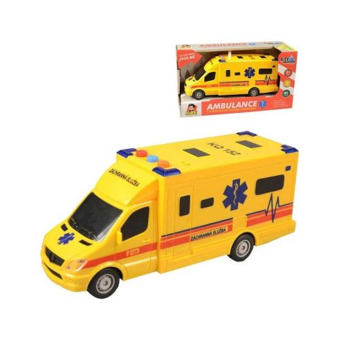Mentőautó Fénnyel és Hanggal 19cm Mentő Autó Játék