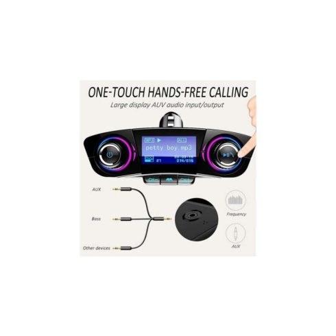 Minőségi Autórádió formájú 3in1 FM Transmitter, MP3-lejátszó és Bluetooth kihangosító (BBV)