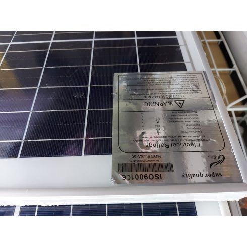 Napelem Solar Panel, 50w 12v Tábla