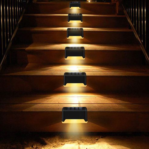 Pathignite napelemes kültéri lámpák 4 Darab Solar Stack Lámpa Korlát Lámpa Lépcső Lámpa