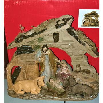   Szent Család Dísztárgy Szép Kidolgozással 30 cm Polirezin