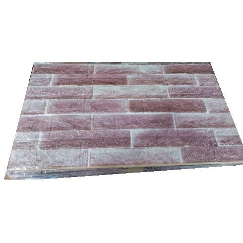 10 Darab ÖNTAPADÓS 3D TÉGLA HATÁSÚ DEKOR FALMATRICA, TAPÉTA Vörös Márvány TÉGLA MINTÁVAL 70X77X0,6 CM