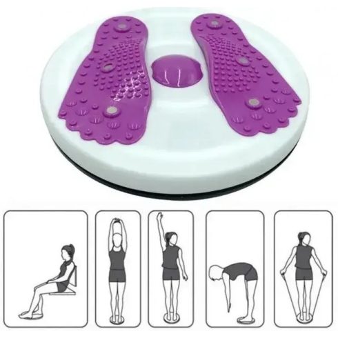 Twister Csípő és Derékformáló Fitnesz Korong Mágneses Talpmasszírozó Felülettel