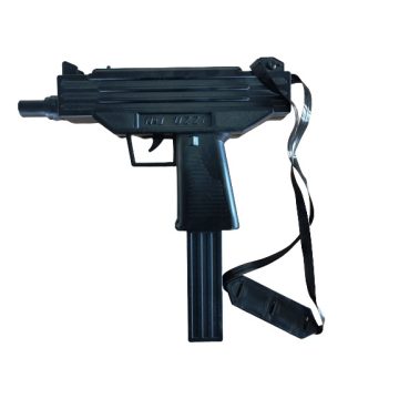 Játék Uzzi géppisztoly vállpánttal és hangeffekttel