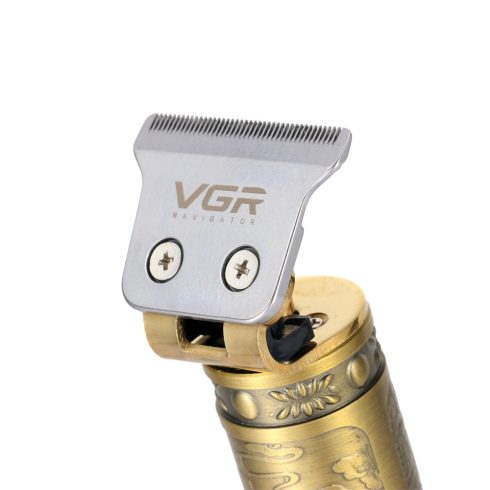 VGR Akkumulátoros Minőségi Gravírozott Férfi Hajvágó Gép 1500 mAh Lítium Akku Digitális kijelzővel