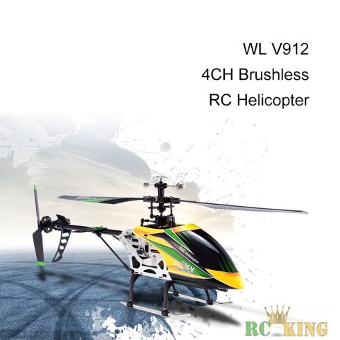 WLTOYS V912 "MAX" Professzionális 2.4Ghz 4 Csatornás 1 Rotoros R/C Helikopter Digitális Giroszkóppal Modern Brushless (kefe nélküli) Motorral