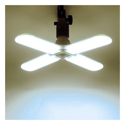 Erős Fényű Ventilátor formájú, kinyitható E27 LED lámpa / állítható vetítési szöggel  75 W