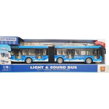   43 cm Lendkerekes Játék Trolibusz Élethű Hanghatásokkal, Nyitható Ajtókkal és Világító Utastérrel