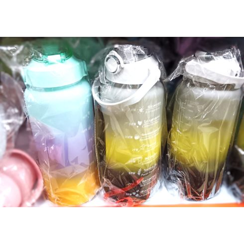 Nagy 1500 Víztartó Vízhordó Üveg Napi Bevitel Jelölésekkel Vízszállító flakon kulacs