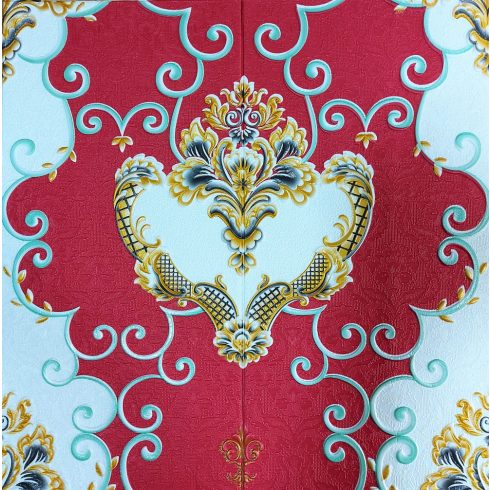 10 Darab Öntapadós 3D falmatrica Tapéta  Barokk mintával Angol Szalon Stílus 70x 70 x 0,6 cm-es méretben