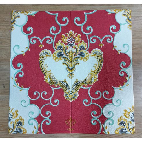 10 Darab Öntapadós 3D falmatrica Tapéta  Barokk mintával Angol Szalon Stílus 70x 70 x 0,6 cm-es méretben
