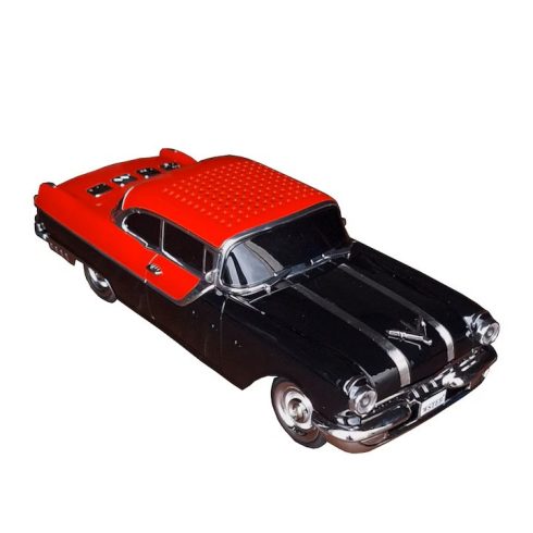 Újdonság Bluetooth hangszóró és rádió, Classic Pontiac Star Chief, fekete-piros, Vision XXI Tökéletes ajándék hangfal Karácsonyra