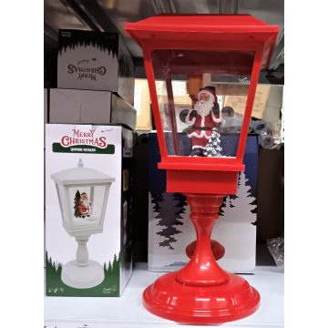   Nagy karácsonyi lámpás LED világítással – Mikulás hóesésben