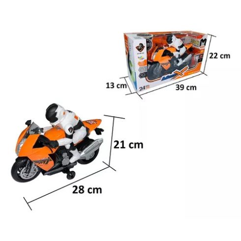 28 Cm RC Távirányítós Motorkerékpár 2,4 GHz-es távirányítóval Moto X Motor