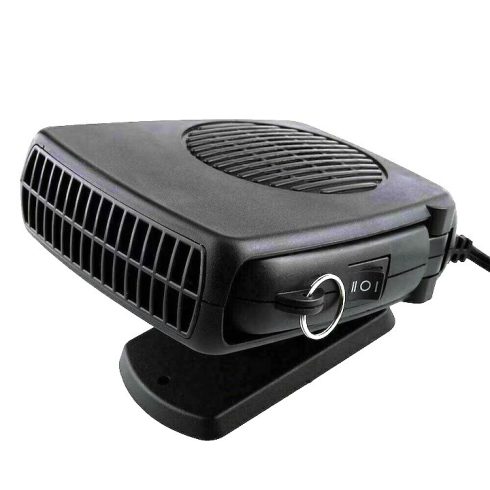 Autó Fűtés és Szélvédő jégtelenítő 150W fekete Autós Ventilátor 2 az 1 ben